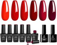Beetles Red Gel Nail Polish Set - 6
