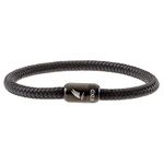 Wind Passion - Paracord Bracelet for Men & Women - Rope Bracelet for Men Wrist Bracelet - Bracelet String With Magnetic Clasp - Sturdy & Waterproof Surfer Bracelet (Black, Black-XL)