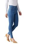 Dolce Crudo Women's Blue Skinny High Rise Distressed Regular Length Denim Jeans (DOSS19DEN07-44-115-32, Blue,32)