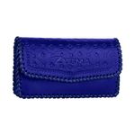 zygma Handmade Genuine Leather Clutch Purse for Women,Hard Leather Clutch Gift For Women,Pure Leather Wallet For Women (Blue)