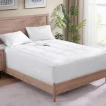 Casa Platino Twin XL Mattress Encasement with 600 GSM Quilted Mattress Topper and Protector, Double Layered and Dual-Purpose, Deep Pocket That fits up to 20" Mattress, Leak-Proof.