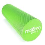 Maximo Fitness Foam Roller - Exercise Rollers for Trigger Point Self Massage and Muscle Tension Relief, 15cm x 45cm Massager for Back, Legs, Workouts, Gym, Pilates and Yoga, Green