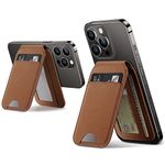 ESR Unisex Adult Magnetic Wallet, Compatible With Magsafe Wallet, For Iphone Wallet With Adjustable Stand, For Iphone 16/15/14/13/12 Series, Not 3 Card Holder, Vegan Leather,Brown