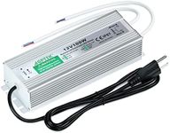 DC 12V 100W AGPTEK Waterproof Power Supply Driver with Plug, AC 90-250V to DC 12V Low Voltage Adapter Transformer for LED Lights, Computer Projects and Outdoor LED Strips