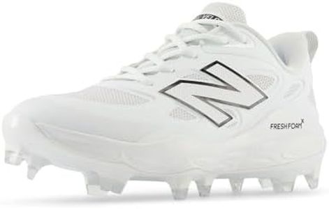 New Balance Women's Fresh Foam Velo V4 Molded Softball Shoe, White/Black, 8