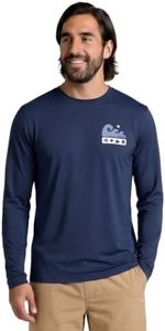 Reel Life Men's Jax Long Sleeve Shirt | UPF 50+ Sun Protection | Lightweight, Quick Dry, Breathable Top| Dark Blue, XX-Large