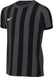 Nike Unisex Children's Striped Division IV Jersey Short Sleeve Jersey, unisex_child, CW3819-060, Anthracite/Black/White, 8-10 years