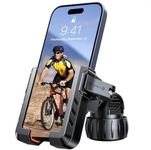 UGREEN Bike Phone Mount Holder, 1S Quick Lock, Motorcycle Bicycle Phone Mount Bike Phone Holder Handlebar Adjustable Compatible for iPhone 15 Pro Max 14 Plus 13 Mini, 4.7-7.2 Inches Smartphone