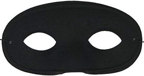 Skeleteen Black Superhero Eye Mask- Masquerade Accessories Mysterious Black Half Mask For Adults and Kids