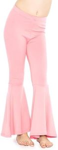 STRETCH IS COMFORT Girl's Bell Bottom Legging Light Pink Medium