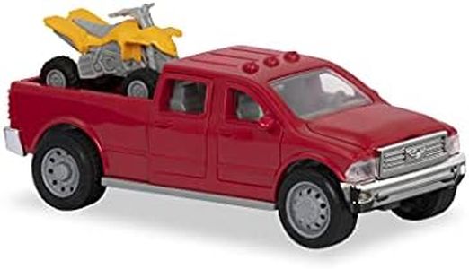 Driven by Battat – Toy Pickup Truck for Kids – Little Red Truck Toy – Small Pick Up Truck & ATV – Toy Vehicle with Lights & Sounds – Micro Pick-Up Truck – Micro Pick-Up Truck