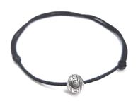 Oxidise Silver Metal Beads Black Thread Handmade Bracelet For Unisex Adult Keeps You Safe And Secure From Negative Pack Of-1