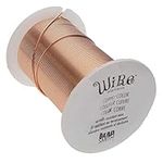 The Beadsmith Wire Elements 22-Gauge Lacquered Tarnish-Resistant Copper Wire for Jewelry Making, 20 Yard, 18.29 Meter Spool (Copper Color)