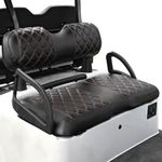 NOKINS Golf Cart ER Diamond Seat Cover Kit, Fit for EZGO RXV OEM Ordinary Seat Cushion, Golf cart Vinyl seat Cover (ER-Black for EZGO RXV)