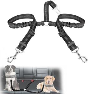 VBGURR Ceintures de sécurité pour Chien pour Voiture, Double Ceinture de sécurité pour Chien, Ceinture de sécurité élastique réglable pour Voyage, Usage Quotidien