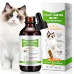 Constipation Relief for Cats, 60ml Cat Constipation Treatment,Cat Probiotic Supplements with 6 Probiotics, Promotes Kitten Digestive Health, Pet Antibiotics for Allergy Relief