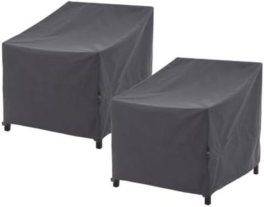 WJ-X3 Outdoor Chair Covers, Heavy Duty, Gray, 36W x 40D x 36H, 2-Pack