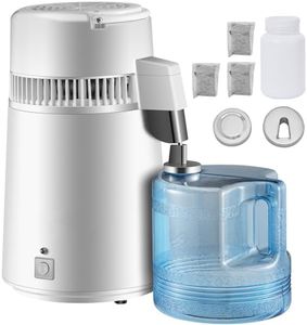 Pure Water Distiller 750W, Purifier Filter Fully Upgraded with Handle 1.1 Gal /4L, BPA Free Container, Perfect for Home Use, White