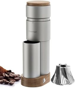 Burr Coffee Grinder,Wirsh Portable Electric Grinder Geimori T38 Plus,Espresso Grinder with Conical Burr,Stepless Grind Settings from Fine to Coarse for Espresso,Drip,French Press,Home&Travel Use