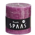 Spaas Rustic Unscented Pillar Candle 100/mm, 75 Hours, Cardinal Red