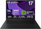 LG gram Pro 17Z90TR-E - 17 inch 2.5K 144Hz VRR, Ultra-Lightweight Laptop, Intel Core Ultra 7 255H, NVIDIA GeForce RTX 5050, 32GB RAM, 1TB SSD, Windows 11 Home, Copilot, Hybrid AI, Black (2025)