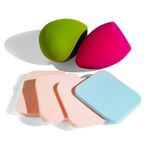 Gleva 6 Pcs Beauty Blender Sponge Set, Blending Puff for Flawles Makeup, Beauty Blender for Liquid Foundation, Cream, Powder, Wet & Dry Makeup Applicator for Girls & Women (Multicolor)