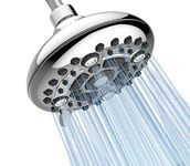 Gurin ABS Multifunction 5" Overhead Shower Head for Bathroom / 6 Mode Rain Shower Head for Bathroom with Mesh Shower filter, Chrome, Polished Finish