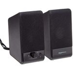 Amazon Basics Computer Speakers For Desktop or Laptop PC, USB-Powered, Black