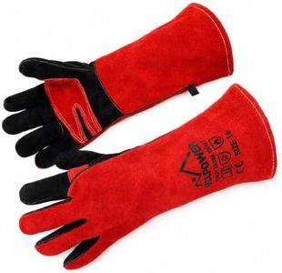 vclpower Welding Gloves 16 Inches 932°F Extreme Heat Fire Resistant Leather Forge Gloves for Mig, Tig, Stick, BBQ, Fireplace, Wood Stove, Furnace, Animal Handling, Handling Dry Ice - Safety Work 2XL