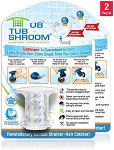 TubShroom Revolutionary Tub Drain Protector Hair Catcher/Strainer/Snare, Clear 2 Count