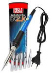 DZK 60W 220V Temperature Adjustable Electric Solder Soldering Iron soldering iron 60 watt original soldering iron kit 60 watt Rework Station Handle Heat Pencil Tool (Soldering Iron With Bits)