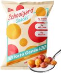 Schoolyard Snacks 12 Pack Keto Cereal Low Carb Sugar Free Cereal (Fruity) - 12g High Protein Cereal Low Carb Low Sugar Keto Breakfast & Snack - Healthy Food Low Calorie Cereal & Grain Free