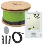 Floor Heating System, 120V Electric Tile Radiant Floor Heating Cable with UDG Programmable Thermostat (12 Sq.Ft.)