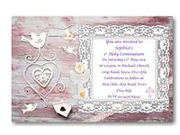 Bespoke Candy Delights Personalised Quality Girls First Holy Communion Invitations- Invites With Envelopes ref CM5 (30)