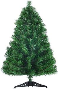KiKom Christmas Tree 2FT Christmas Tinsel Trees Collapsible Reusable Christmas Small Trees With Plastic Stand For Home Apartment, Shop Window, Christmas Decoration