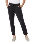 32 DEGREEES Women's Ultra Comfy Everyday Pants| Adjustable Drawstring | 4-Way Stretch | Modern-Fit | Office, Black, XS