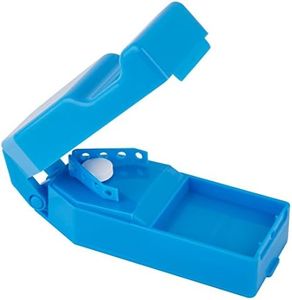 EZY DOSE EZY Dose Pill Cutter and Splitter with Storage, Cuts Pills, Vitamins, Tablets, Assorted Colors, 1 Count, clear