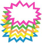 Starburst Signs with Stickers 300pcs | Sale Price Tags for Garage Sale, Estate Sale, Yard Sale, Retail Supplies. 150pcs Price Sign Cards & 150pcs Strong Sticker Dots. 2x3, 3x5, 4x6 inch (Neon)