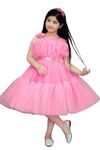 PN Fashion Kids Tutu Dresses for Girls, Special Occasions (3-4 Years, Pink)