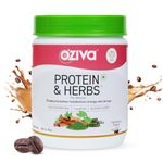 OZiva Protein & Herbs for Women (Cafe Mocha) to Reduce Body Fat, Manage Weight & Metabolism | Protein Powder for Women with 23g Whey Protein, No Added Sugar, Certified Clean 1lbs