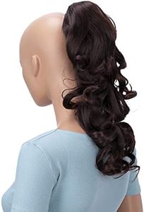 CAISHA 16" Hairpiece Ponytail Clip On Extension Voluminous Wavy Red-Brown H23