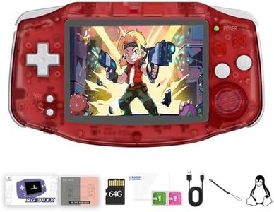 RG 34XX Retro Handheld Game Console Linux 3.4 inch IPS Screen 720*480 RG 34XX Portable Gaming Console 5000+ Classic Games 32+64G Card 3500mAh Battery with WiFi HDMI Bluetooth Transparent Red