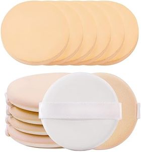 BEAKEY 12 Pcs Round Makeup Sponges with Air Cushion Powder Puff, Latex-free Blending Sponge and Makeup Puff for Liquid Foundation, Powder, Concealer