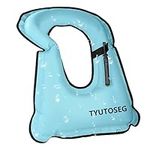 TYUTOSEG Snorkel Vests for Adults，Inflatable Snorkel Vest for Adults for Water Sports Fun Safety (Blue)