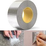 NAGNATH Leakage Repair Waterproof Tape for Pipe Leakage Roof Water Leakage Solution Aluminium Foil Tape Waterproof Adhesive Tape Sealing Butyl Rubber Tape for Surface Crack, Pipe Rupture (5cmx5m)