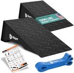 Lifepro Metal Squat Wedge Block Set - Two Squat Ramp Wedges with Resistance Band, Weightlifting Metal Slant Board, Calf Raise Stretcher, Squat Wedge for Heel Elevated Squat, & Slant Board for Squats