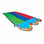 BANZAI Triple Racer Water Slide, Length: 16 ft, Width: 82 in, Inflatable Outdoor Backyard Water Slide Splash Toy