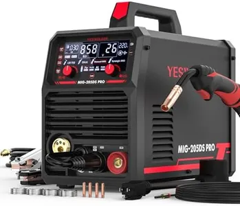 YESWELDER MIG-205DS PRO MIG Welder, 200Amp 110/220V Dual Voltage MIG Welding Machine, 5 in 1 Gas MIG/Flux Core MIG/Spool Gun MIG/Lift TIG/Stick Multiprocess Aluminum MIG Welder, Spool Gun Compatible