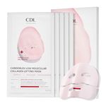 CANDORLOV Overnight Collagen Lifting Face Mask 5 Sheets, Korean Face Lifting Deep Hydrogel Mask for Glass Skin, Anti-Aging with PDRN, Hyaluronic Acid for Elasticity, Firmness