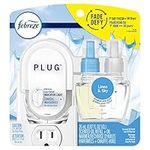 Febreze Odor-Eliminating Fade Defy PLUG Air Freshener, Linen & Sky, Starter Kit & 26 mL Scented Oil Refill